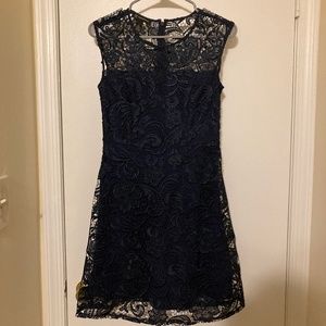 Deep blue lace dress